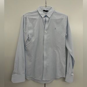 LTD Black Edition men shirt in stripes white blue - M